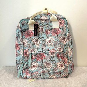 No Boundaries Blue/Pink Floral Print Backpack
